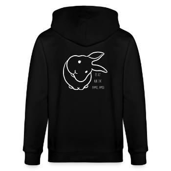 Es ist nur eine Phase, Hase! Minimalistisch Weiß - Stanley/Stella Unisex Bio-Kapuzenjacke CULTIVATOR  - Schwarz - Hinten - Anna (173cm)