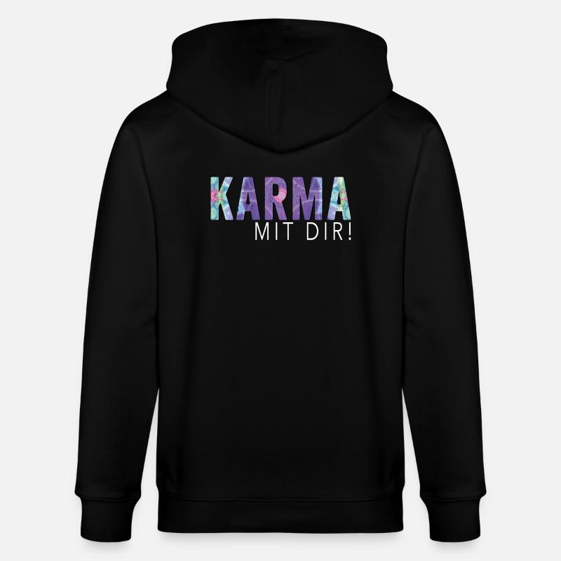 Karma mit dir - Stanley/Stella Unisex Bio-Kapuzenjacke CULTIVATOR  - Schwarz