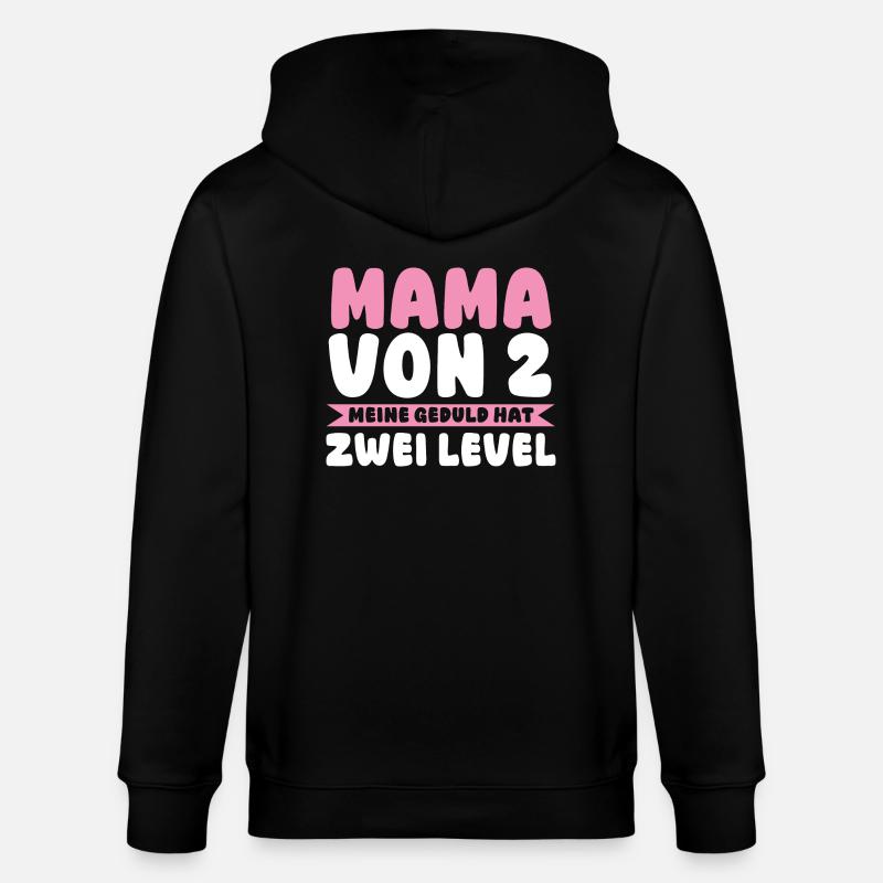 Maman de 2 enfants - Veste à capuche bio CULTIVATOR Stanley/Stella Unisexe - noir