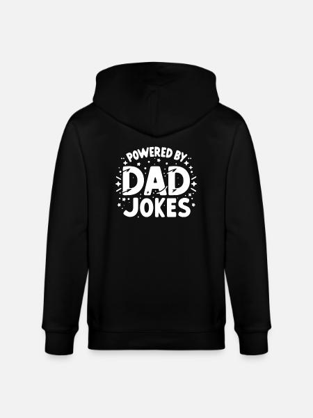 Powered by Dad Jokes - Stanley/Stella CULTIVATOR Unisex Organic Hooded Jacket - black