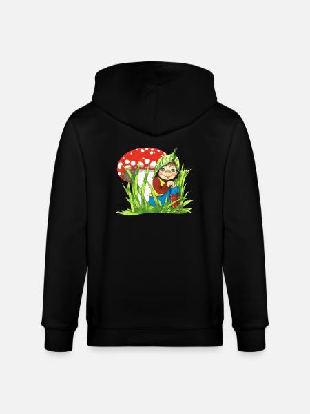 Gut Behütet - Wichtel - Stanley/Stella Unisex Bio-Kapuzenjacke CULTIVATOR - Schwarz