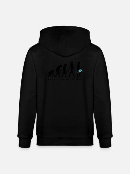 Evolution der Frau Djembe - Stanley/Stella Unisex Bio-Kapuzenjacke CULTIVATOR  - Schwarz