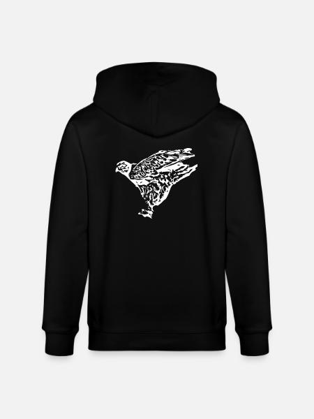 Wanderfalke Faucan Vogelräuber - Stanley/Stella Unisex Bio-Kapuzenjacke CULTIVATOR - Schwarz