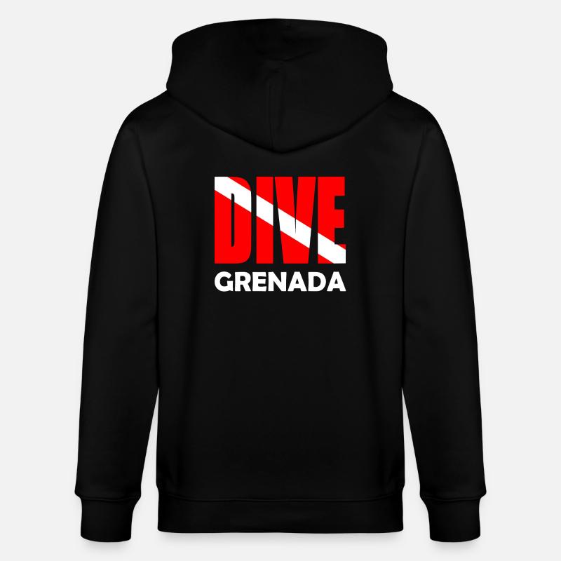 Plongée Grenade - Karibik - Caraïbes - Antilles - Veste à capuche bio CULTIVATOR Stanley/Stella Unisexe - noir