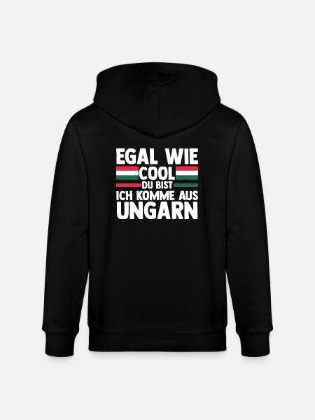 Ungar Ungarisch Ungarn - Stanley/Stella Unisex Bio-Kapuzenjacke CULTIVATOR - Schwarz