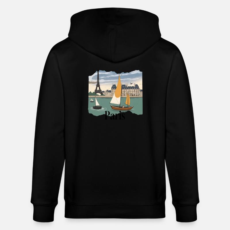 Paris - Stanley/Stella Unisex Bio-Kapuzenjacke CULTIVATOR  - Schwarz