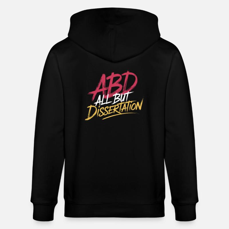 ABD All But Dissertation 8 - Stanley/Stella Unisex Bio-Kapuzenjacke CULTIVATOR - Schwarz