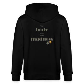 Der nackte Wahnsinn - Stanley/Stella Unisex Bio-Kapuzenjacke CULTIVATOR  - Schwarz - Hinten - Anna (173cm)