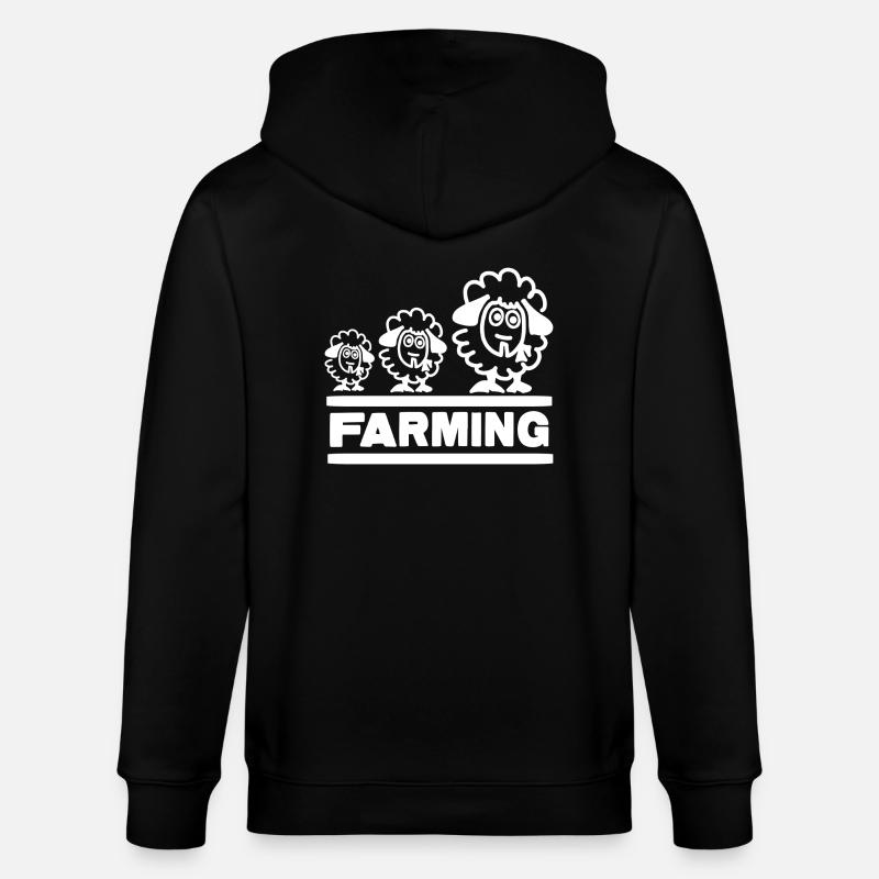 Farmer Evolution Mouton - Veste à capuche bio CULTIVATOR Stanley/Stella Unisexe - noir