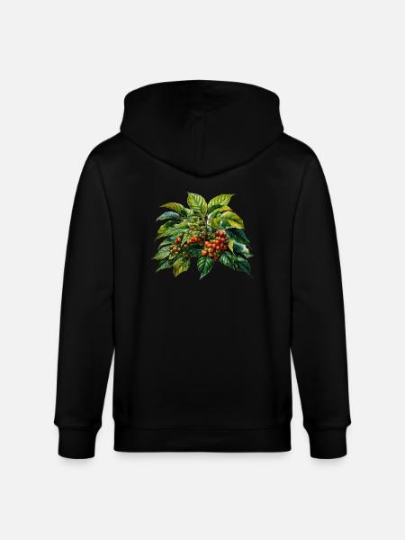 Coffee Plant Barista Coffee Drinking - Stanley/Stella CULTIVATOR  Unisex Organic Hooded Jacket - black