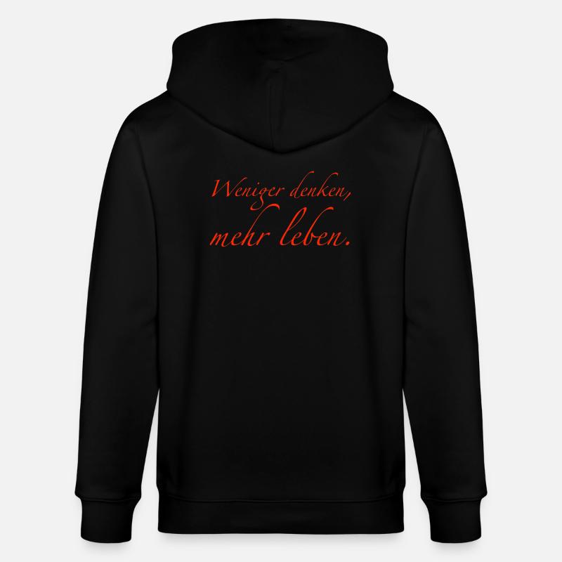 Penser moins, vivre plus - Veste à capuche bio CULTIVATOR Stanley/Stella Unisexe - noir