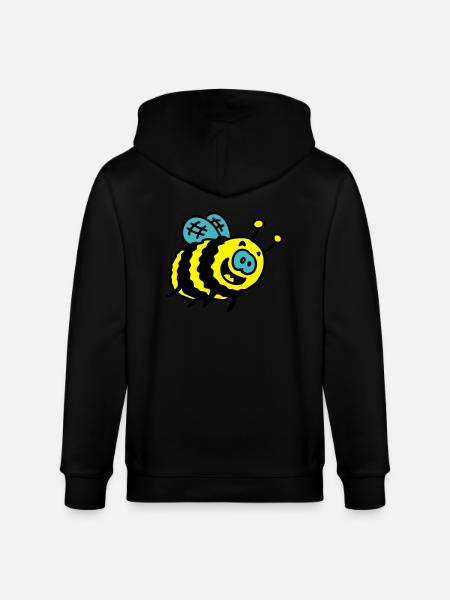 funny bumblebee 3 - Stanley/Stella CULTIVATOR  Unisex Organic Hooded Jacket - black