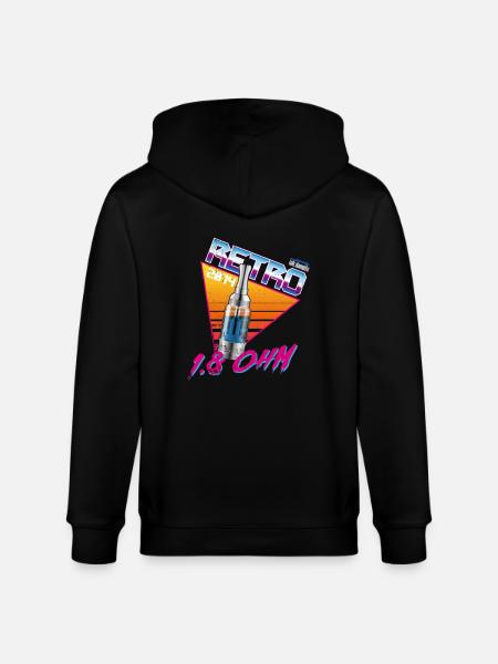 retro 1,8ohm - Stanley/Stella Unisex Bio-Kapuzenjacke CULTIVATOR  - Schwarz