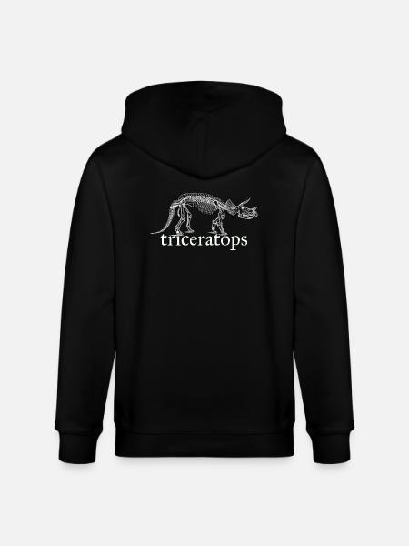 Triceratops dinosaur - Stanley/Stella CULTIVATOR  Unisex Organic Hooded Jacket - black