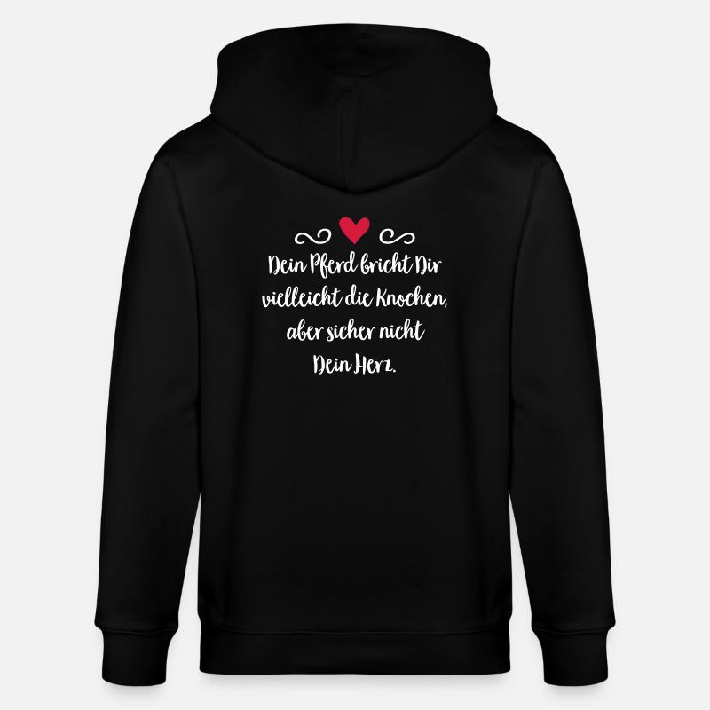 Pferd - Stanley/Stella Unisex Bio-Kapuzenjacke CULTIVATOR  - Schwarz