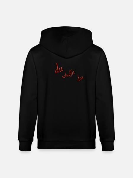 du schaffst das - Stanley/Stella Unisex Bio-Kapuzenjacke CULTIVATOR  - Schwarz