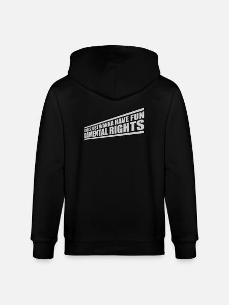 wanna have fundamental rights - Stanley/Stella CULTIVATOR Unisex Organic Hooded Jacket - black