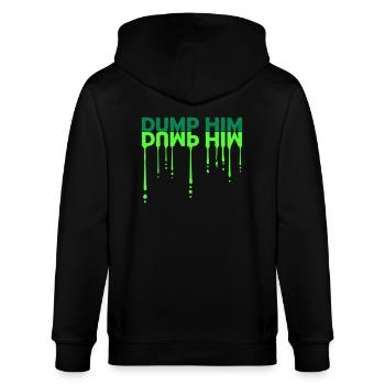 dump him Zitat Logo - Stanley/Stella Unisex Bio-Kapuzenjacke CULTIVATOR  - Schwarz - Hinten - Anna (173cm)