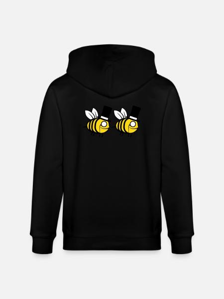 Team Cylinder Hat Bees - Stanley/Stella CULTIVATOR Unisex Organic Hooded Jacket - black