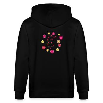 Smile - Stanley/Stella CULTIVATOR  Unisex Organic Hooded Jacket - black - Back - Anna (173cm)