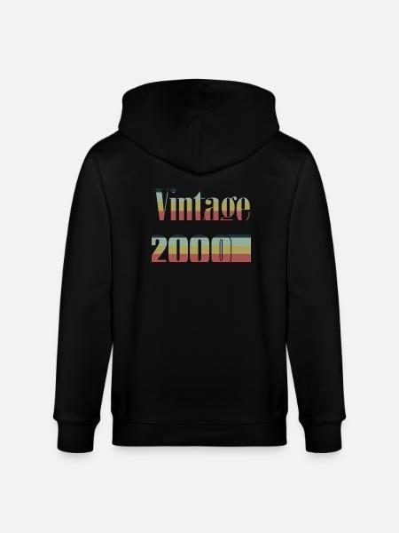 2000 Birthday 2000 Born In 2000 Birthday - Stanley/Stella CULTIVATOR  Unisex Organic Hooded Jacket - black