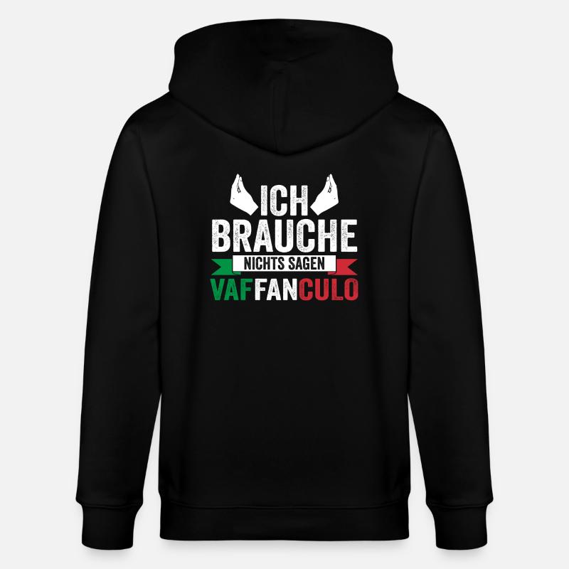 Italie Vaffanculo italien - Veste à capuche bio CULTIVATOR Stanley/Stella Unisexe - noir