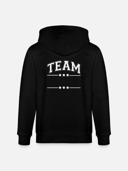 Team - your name - customizable - Stanley/Stella CULTIVATOR  Unisex Organic Hooded Jacket - black