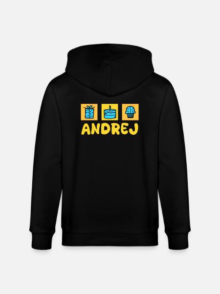 First name Andrej - Stanley/Stella CULTIVATOR  Unisex Organic Hooded Jacket - black