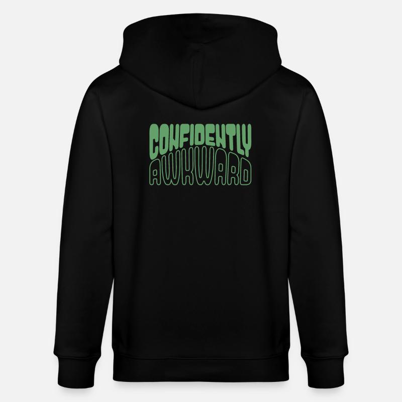 Confiant et maladroit en vert - Veste à capuche bio CULTIVATOR Stanley/Stella Unisexe - noir