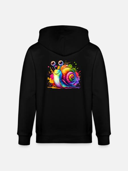 Cute Snail Kids - Stanley/Stella CULTIVATOR  Unisex Organic Hooded Jacket - black