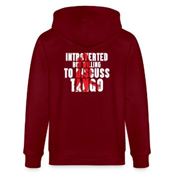 Introverti mais prêt à discuter de Tango Dance Lat - Veste à capuche bio CULTIVATOR Stanley/Stella Unisexe - bordeaux - Dos - Anna (173cm)