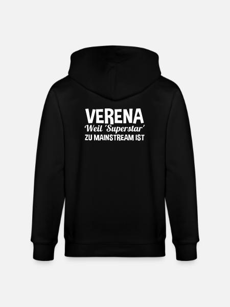 First name Verena - Stanley/Stella CULTIVATOR  Unisex Organic Hooded Jacket - black