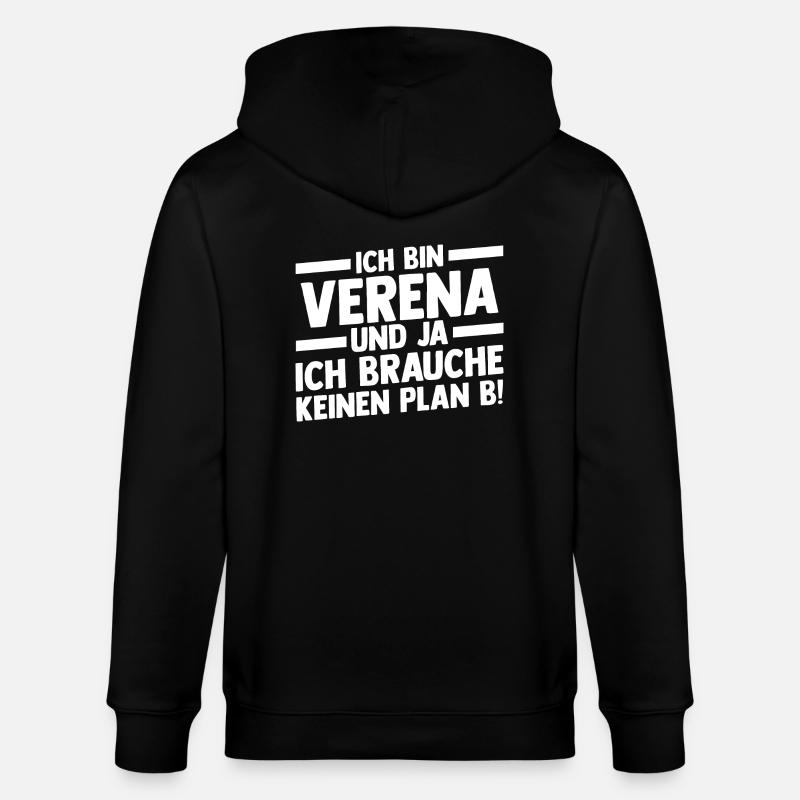 Prénom Verena - Veste à capuche bio CULTIVATOR Stanley/Stella Unisexe - noir