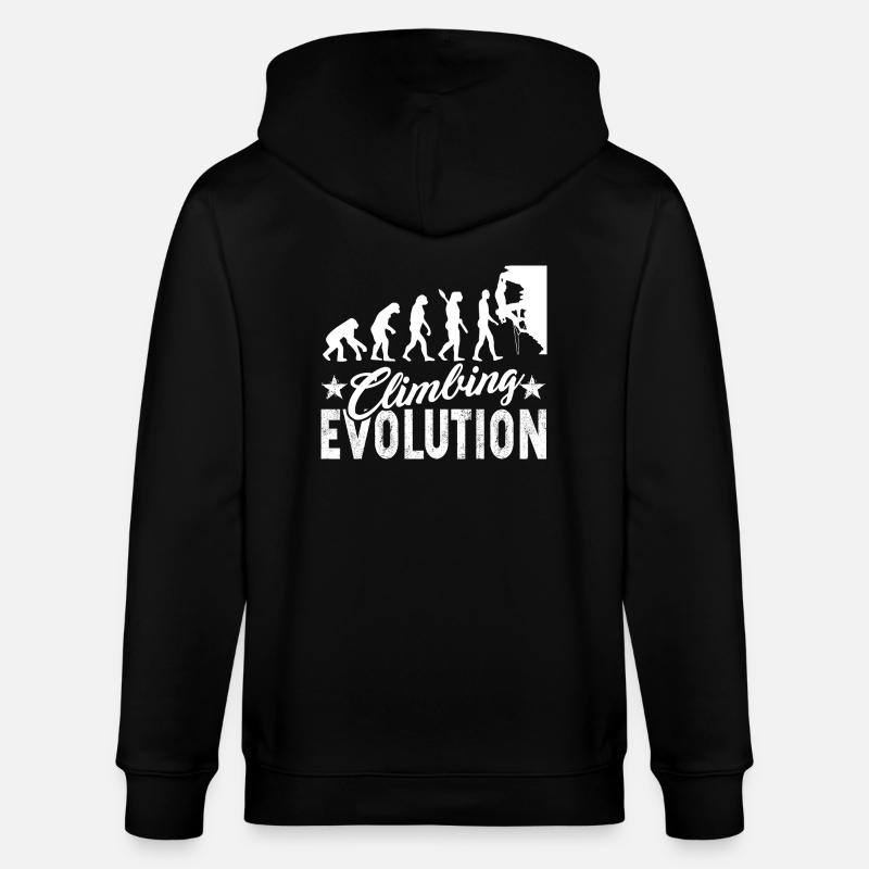 Climbing Evolution - Stanley/Stella CULTIVATOR  Unisex Organic Hooded Jacket - black