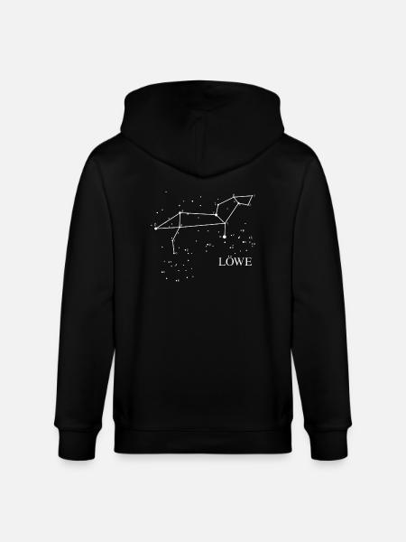 Sternbild Löwe - Stanley/Stella Unisex Bio-Kapuzenjacke CULTIVATOR  - Schwarz