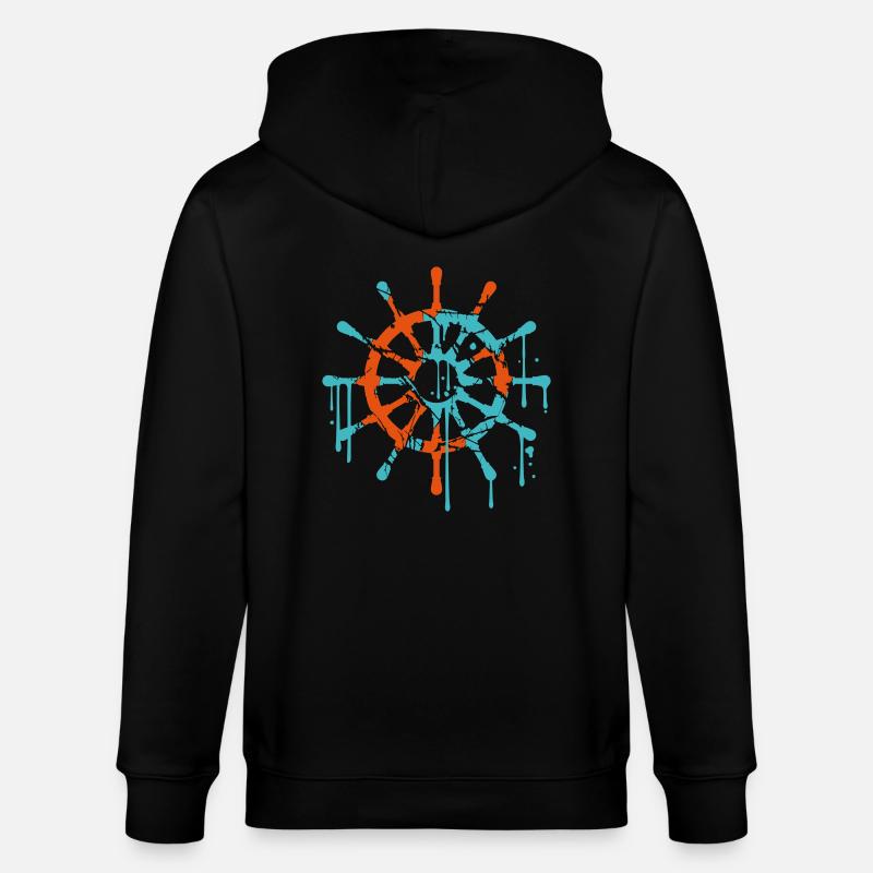 Bateau Gouverner Volant Voile Graffiti - Veste à capuche bio CULTIVATOR Stanley/Stella Unisexe - noir