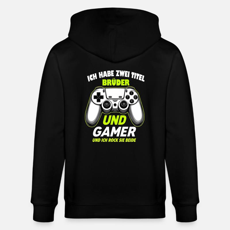 Gaming Kinder: Junge Zocken - Stanley/Stella Unisex Bio-Kapuzenjacke CULTIVATOR  - Schwarz