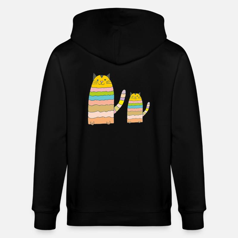 Chat Mère Enfant - Veste à capuche bio CULTIVATOR Stanley/Stella Unisexe - noir