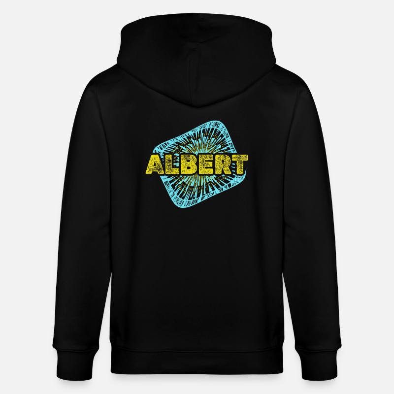 Albert as a leisure time - Stanley/Stella CULTIVATOR  Unisex Organic Hooded Jacket - black