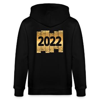 Gold 2022 - Stanley/Stella Unisex Bio-Kapuzenjacke CULTIVATOR  - Schwarz - Hinten - Anna (173cm)