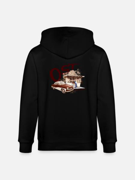 ostfreundschaft ddr - Stanley/Stella Unisex Bio-Kapuzenjacke CULTIVATOR - Schwarz