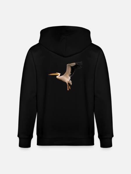 pelican pelicanbird bird1 - Stanley/Stella CULTIVATOR  Unisex Organic Hooded Jacket - black