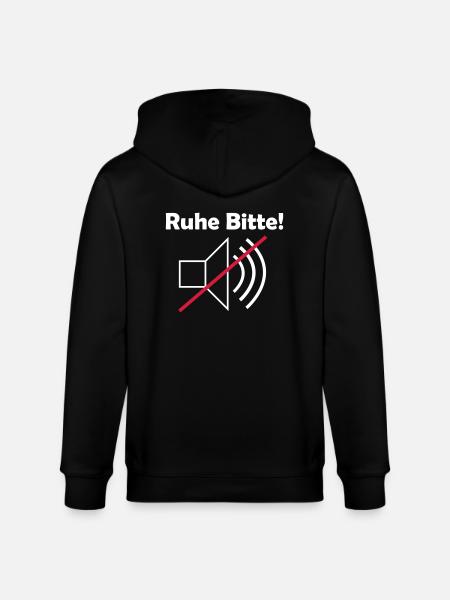 Rest please! with speaker icon - Stanley/Stella CULTIVATOR  Unisex Organic Hooded Jacket - black