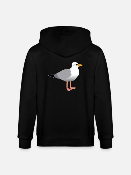 cool seagull - Stanley/Stella CULTIVATOR Unisex Organic Hooded Jacket - black