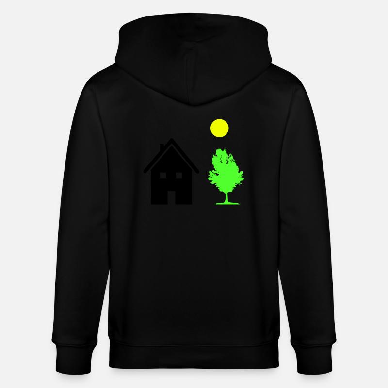 haus baum - Stanley/Stella Unisex Bio-Kapuzenjacke CULTIVATOR  - Schwarz
