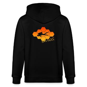 Tauchen - Stanley/Stella Unisex Bio-Kapuzenjacke CULTIVATOR  - Schwarz - Hinten - Anna (173cm)
