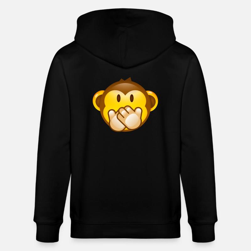 Smiley Monkey - Veste à capuche bio CULTIVATOR Stanley/Stella Unisexe - noir