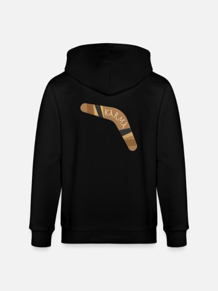 Karma boomerang - Stanley/Stella CULTIVATOR Unisex Organic Hooded Jacket - black