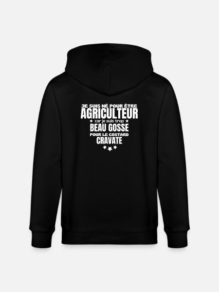 HANDSOME FARMER - Stanley/Stella CULTIVATOR  Unisex Organic Hooded Jacket - black