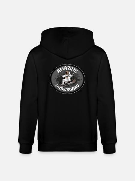 FANTASTISCHES SNOWBOARD - Stanley/Stella Unisex Bio-Kapuzenjacke CULTIVATOR  - Schwarz